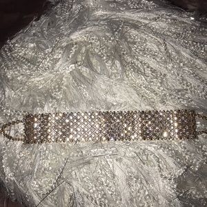 Embellished gold choker
